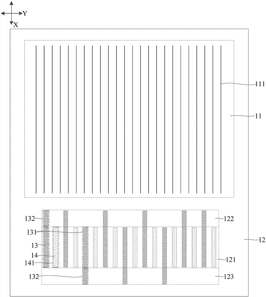 Array substrate, display panel, and testing method of display panel