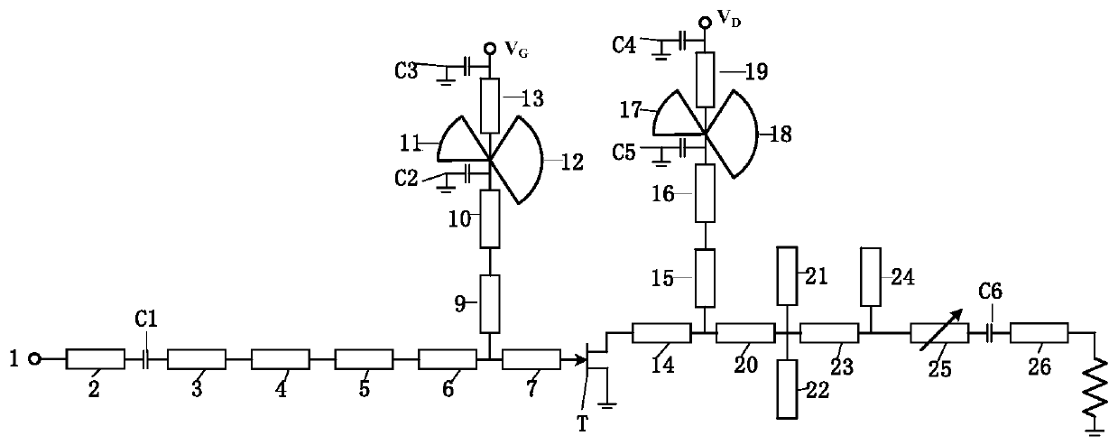 High-efficiency broadband power amplifier and radio frequency transceiver