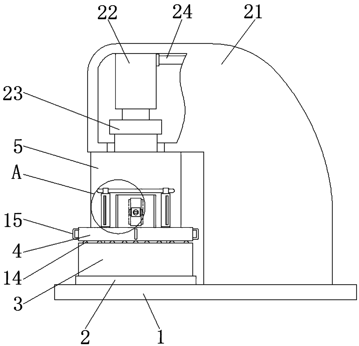 Copper and aluminum forging and pressing mechanical device with protective performance