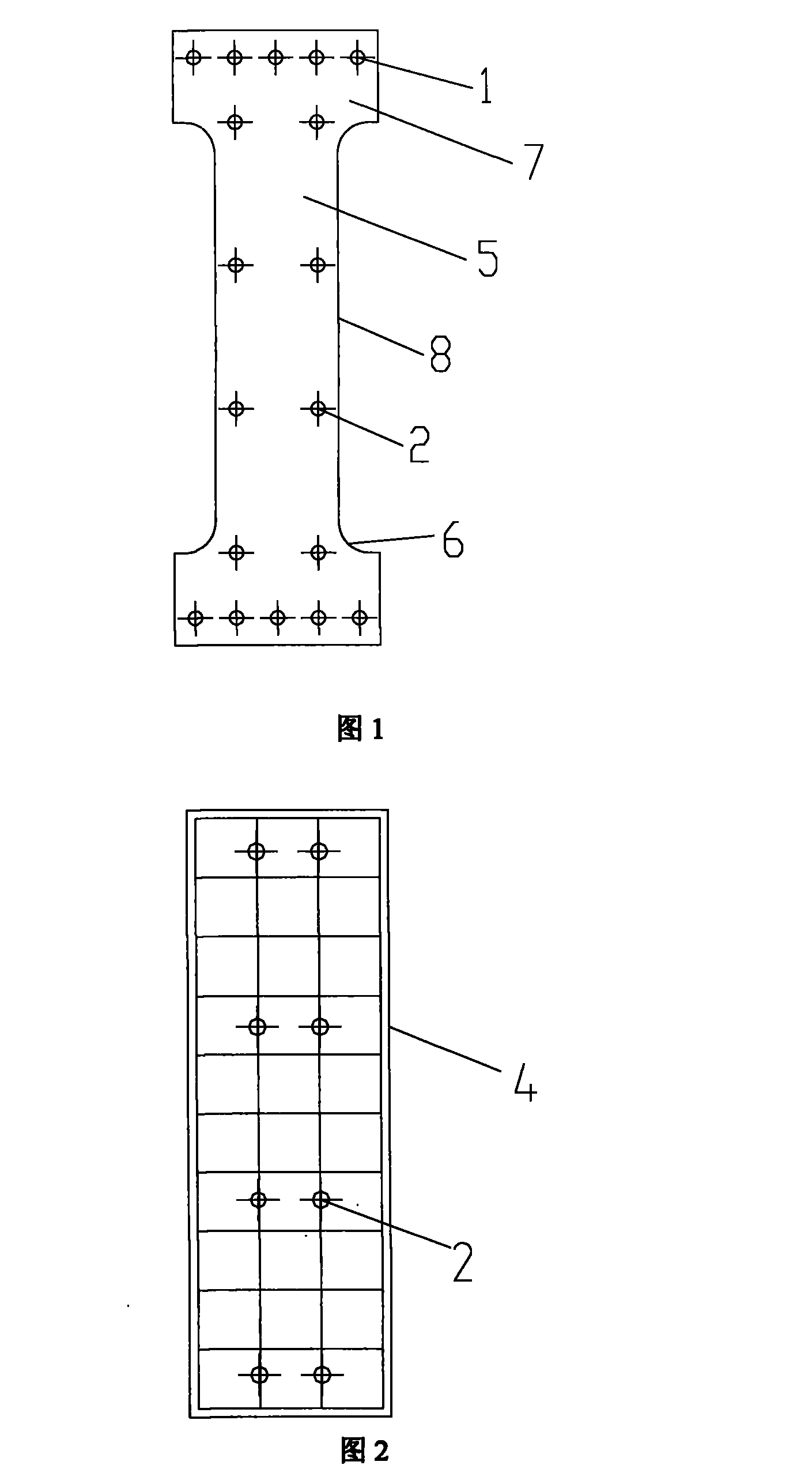 Combined steel plate shearing force wall with large aspect ratio