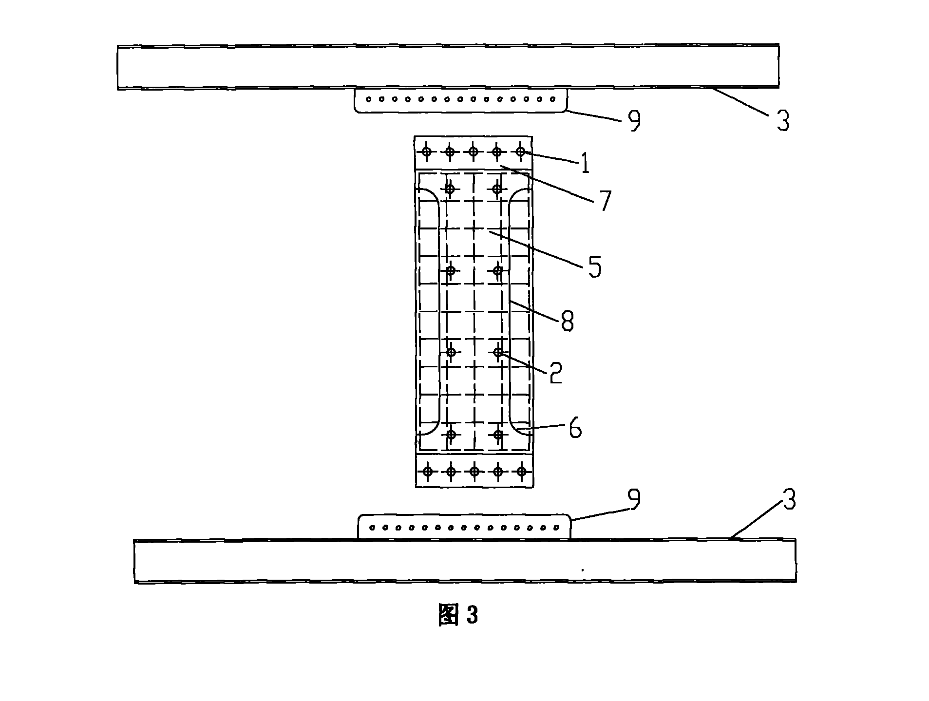 Combined steel plate shearing force wall with large aspect ratio