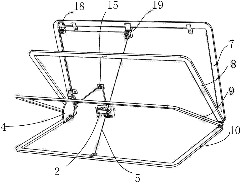 Folding-unfolding type mechanical fire canopy with automatic opening function and using method thereof