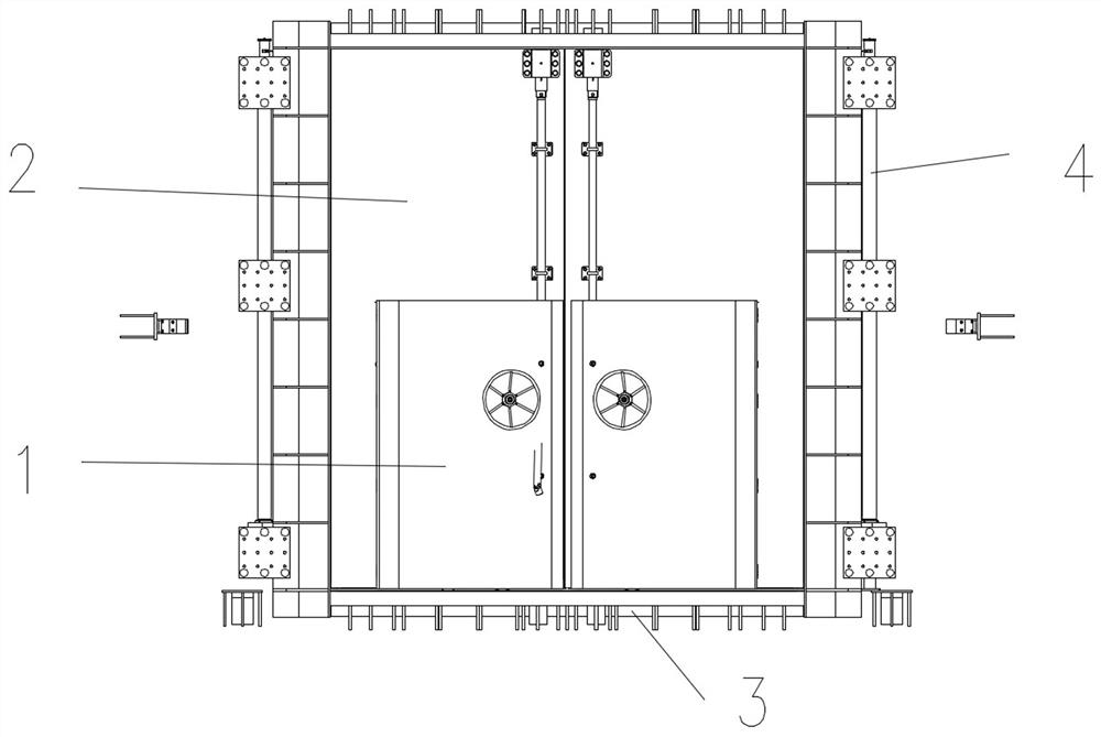 Manual and electric dual-purpose double-leaf arched protective door and control method