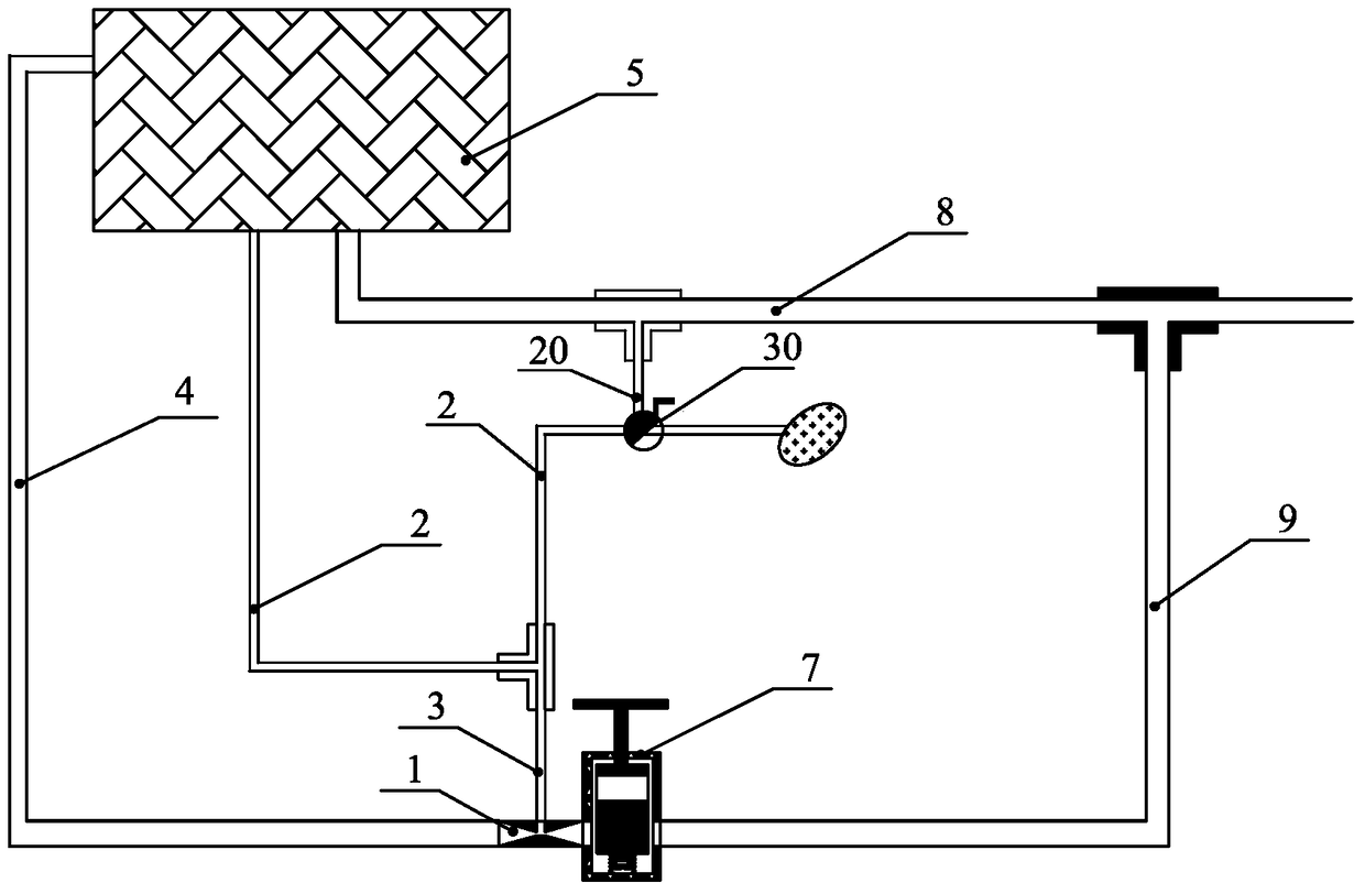 Mechanical water heater cold water automatic return device