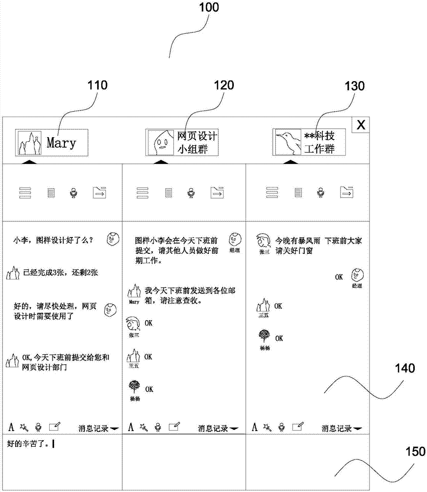 Contact interaction interface display method and device and instant communication tool