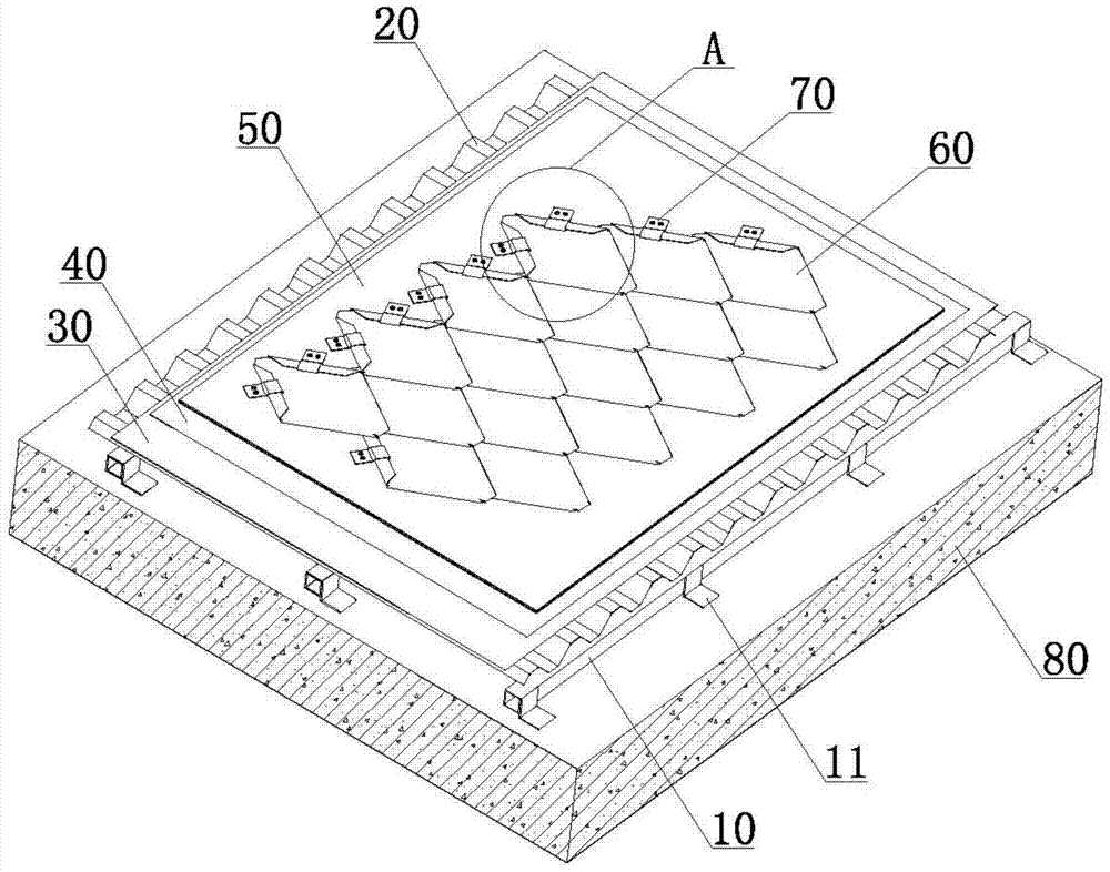 A kind of multifunctional metal roof and its construction method