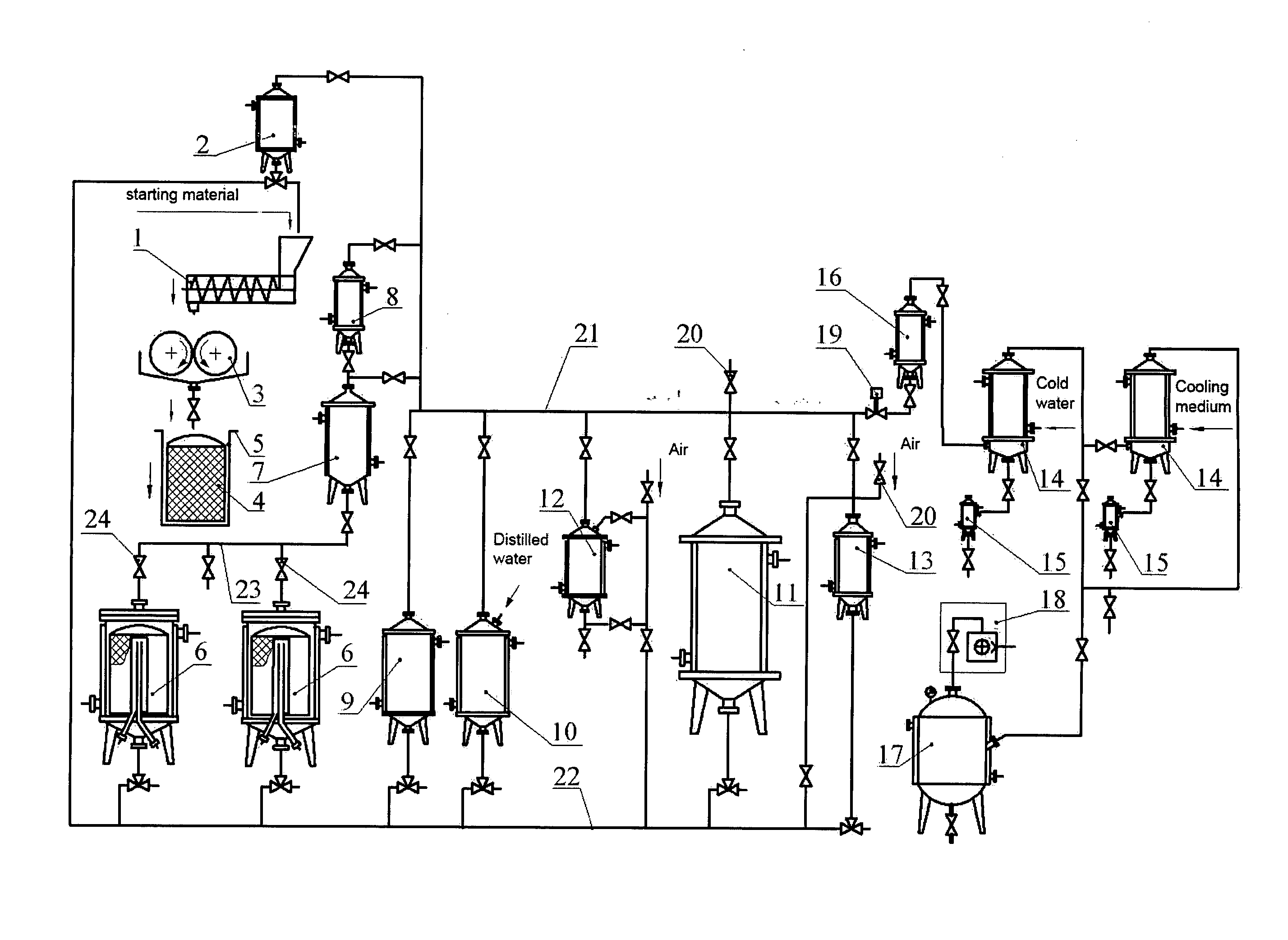 Method for extracting materials and device for implementing same