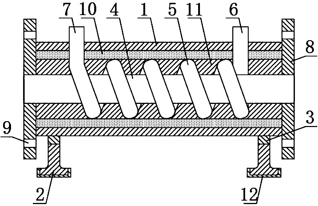 Heat exchanger provided with noise reduction device for ship