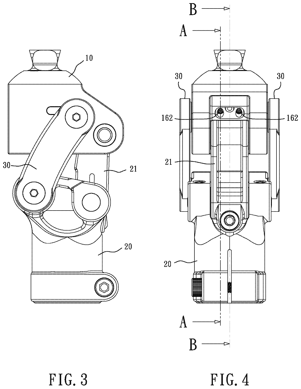 Knee joint structure