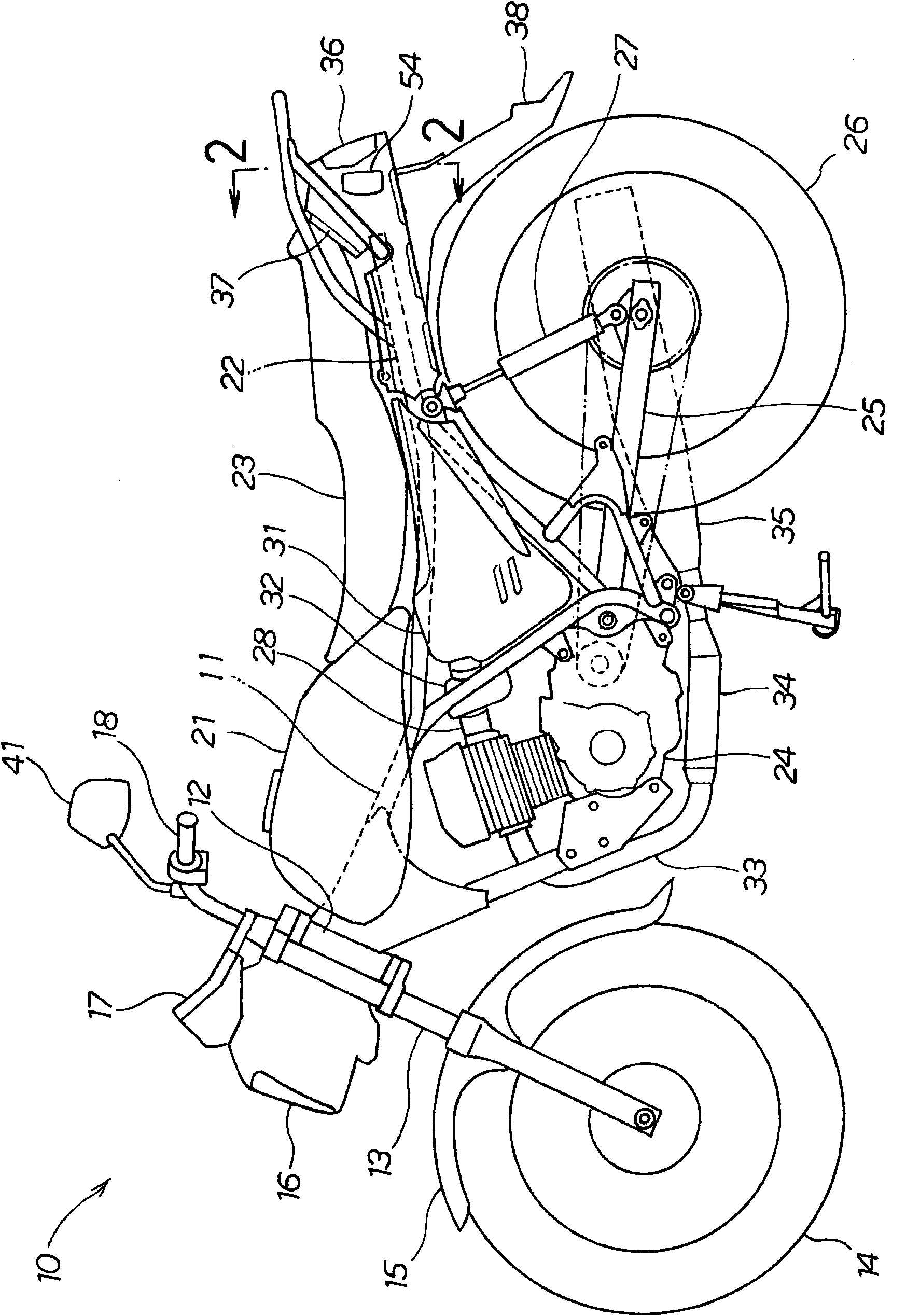 Two-wheeled motor vehicle