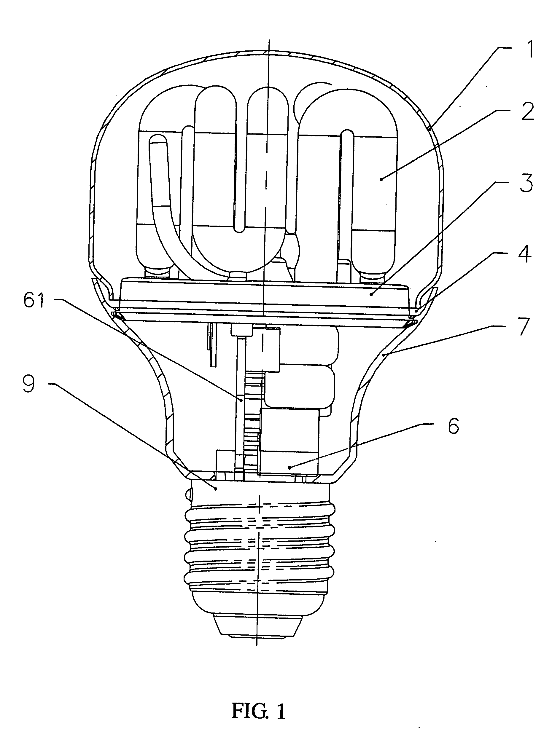 All-rounded illumination enveloped fluorescent lamp