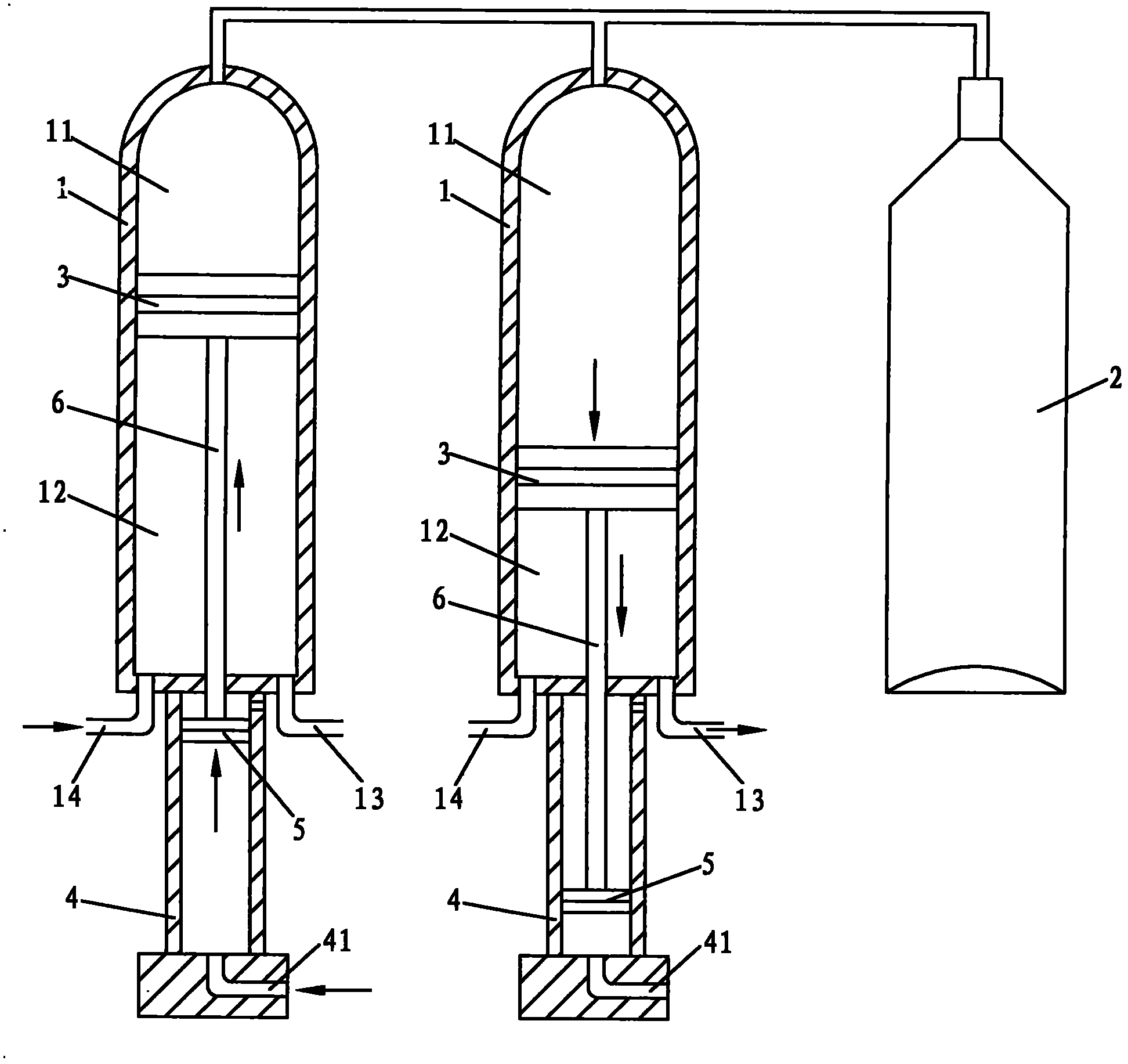 High-speed heavy-duty linear reciprocating body operation energy storage device