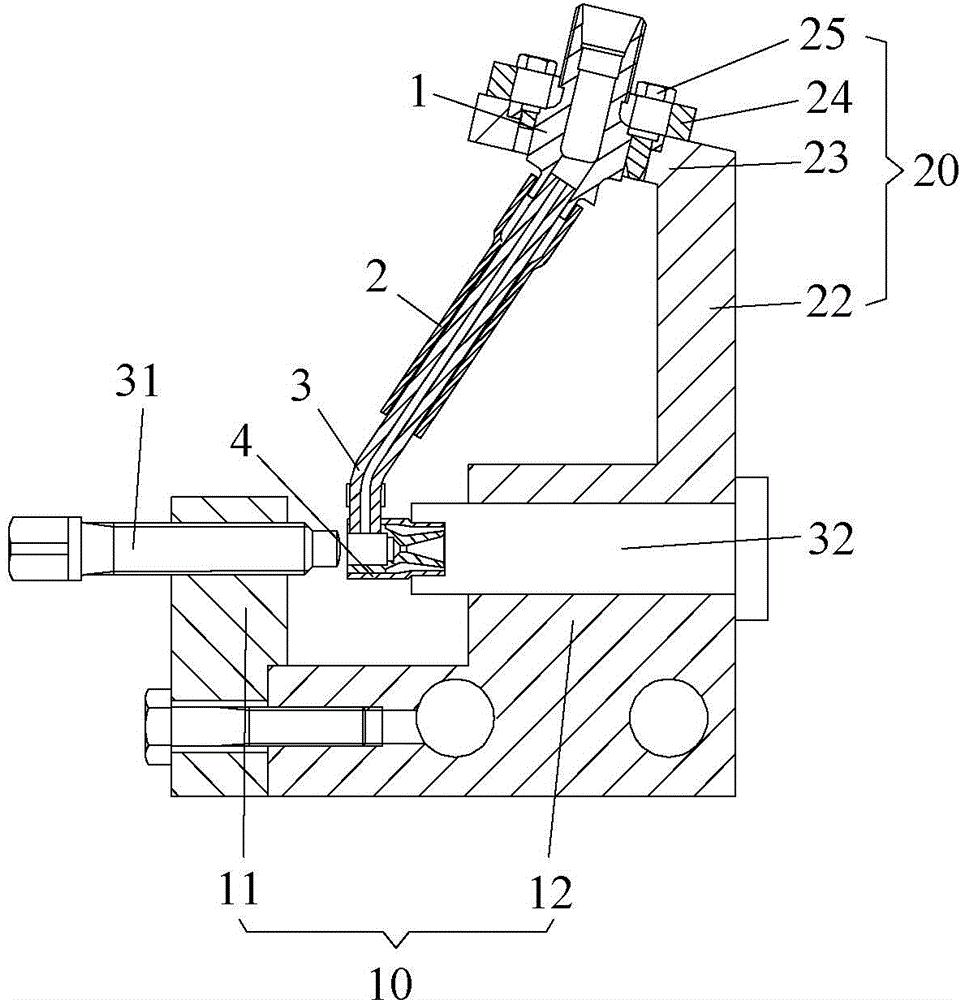 Fixing fixture and machining method for fuel spray nozzles