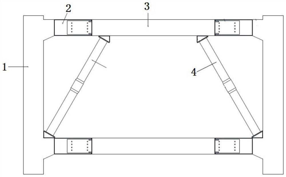 Eccentric support-steel beam combined energy dissipation frame and assembling method thereof