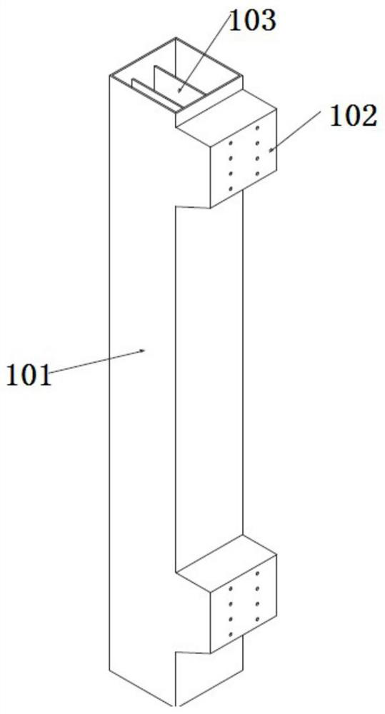 Eccentric support-steel beam combined energy dissipation frame and assembling method thereof