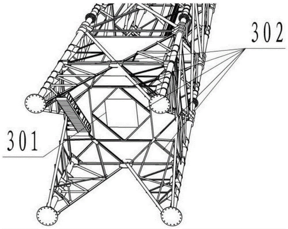 Truss-type wind power generator tower and wind power generator set with the tower