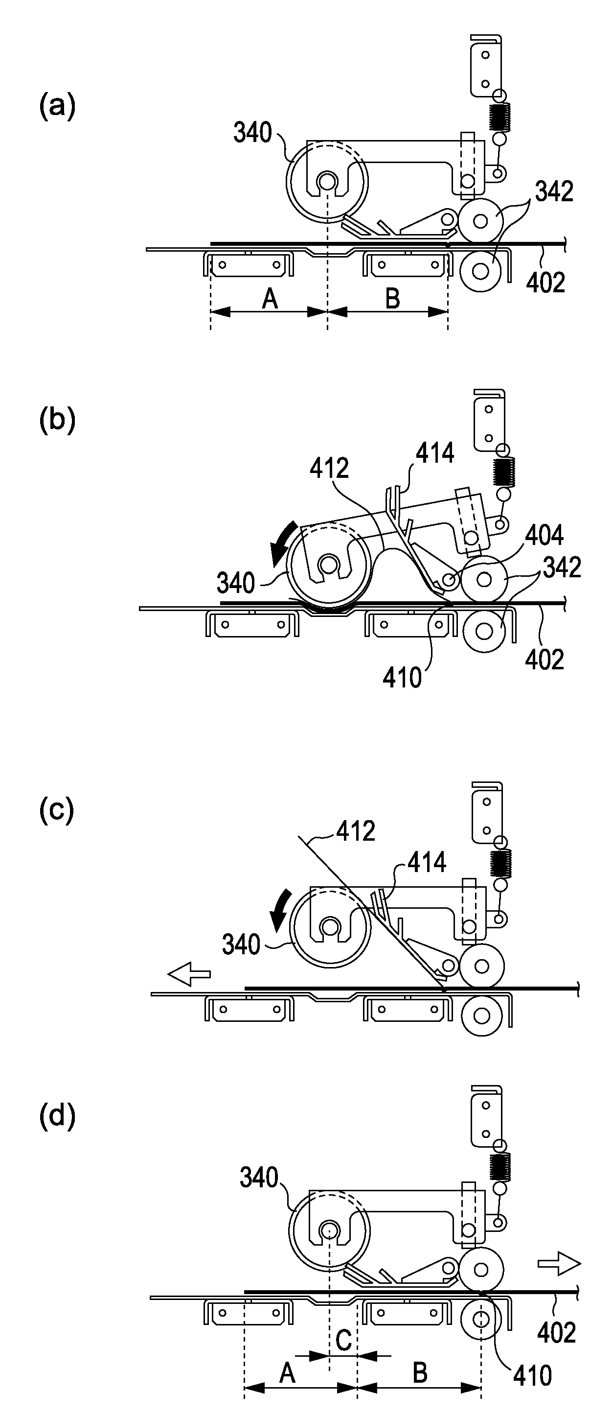 Apparatus, method, and control program for turning the pages of a passbook