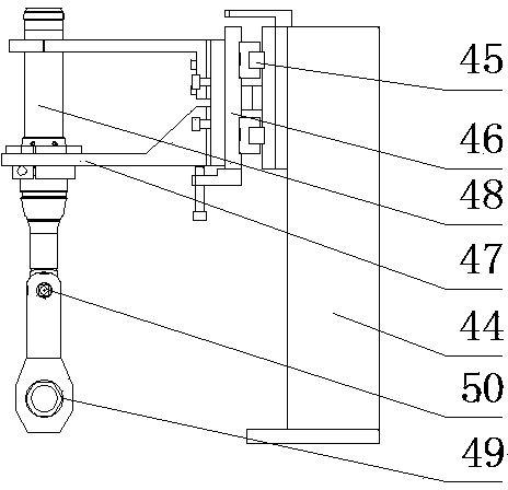 Automatic detecting and adjusting machine table for gear and rack meshing gap of automobile steering device