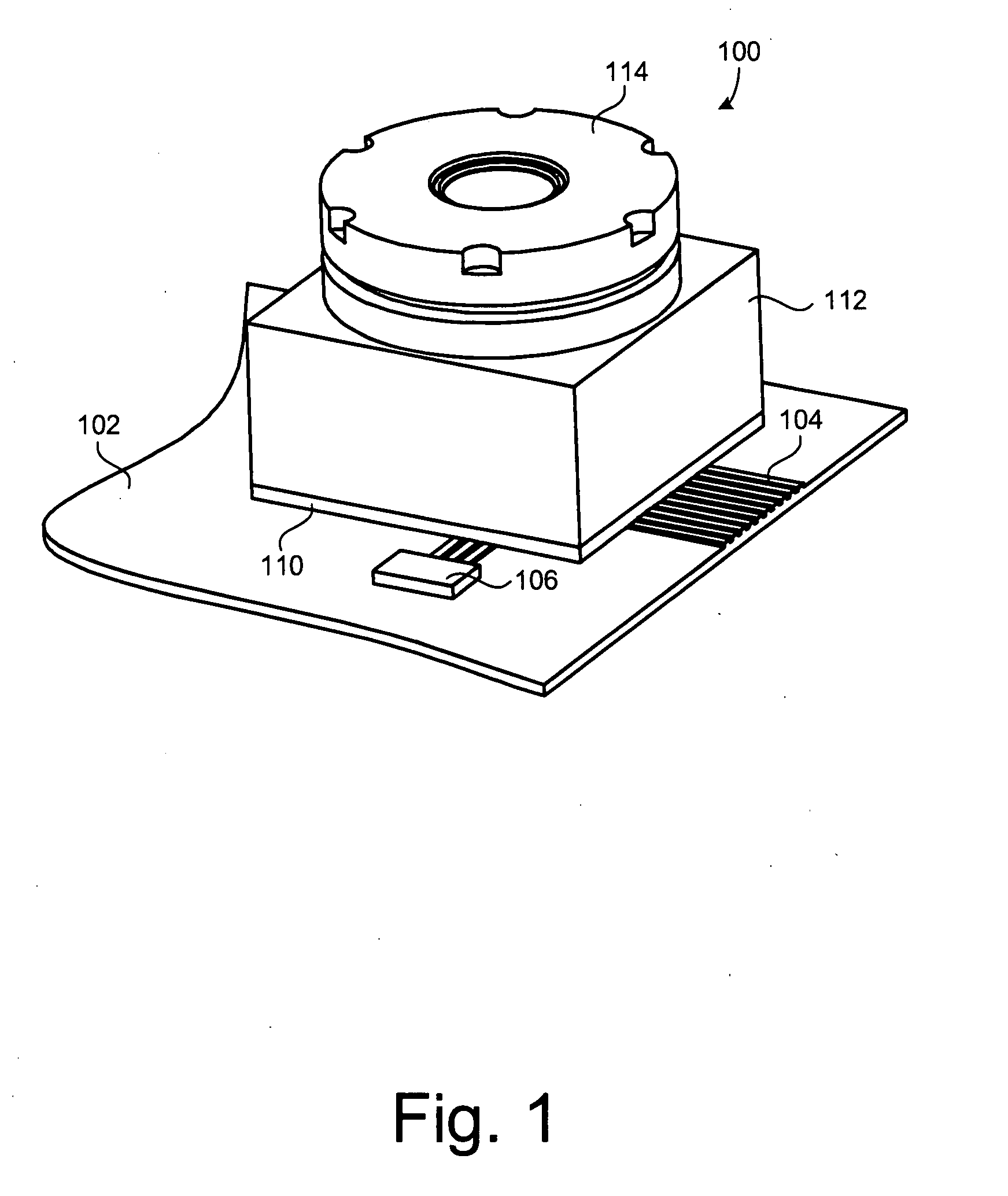 Camera module with contamination reduction feature