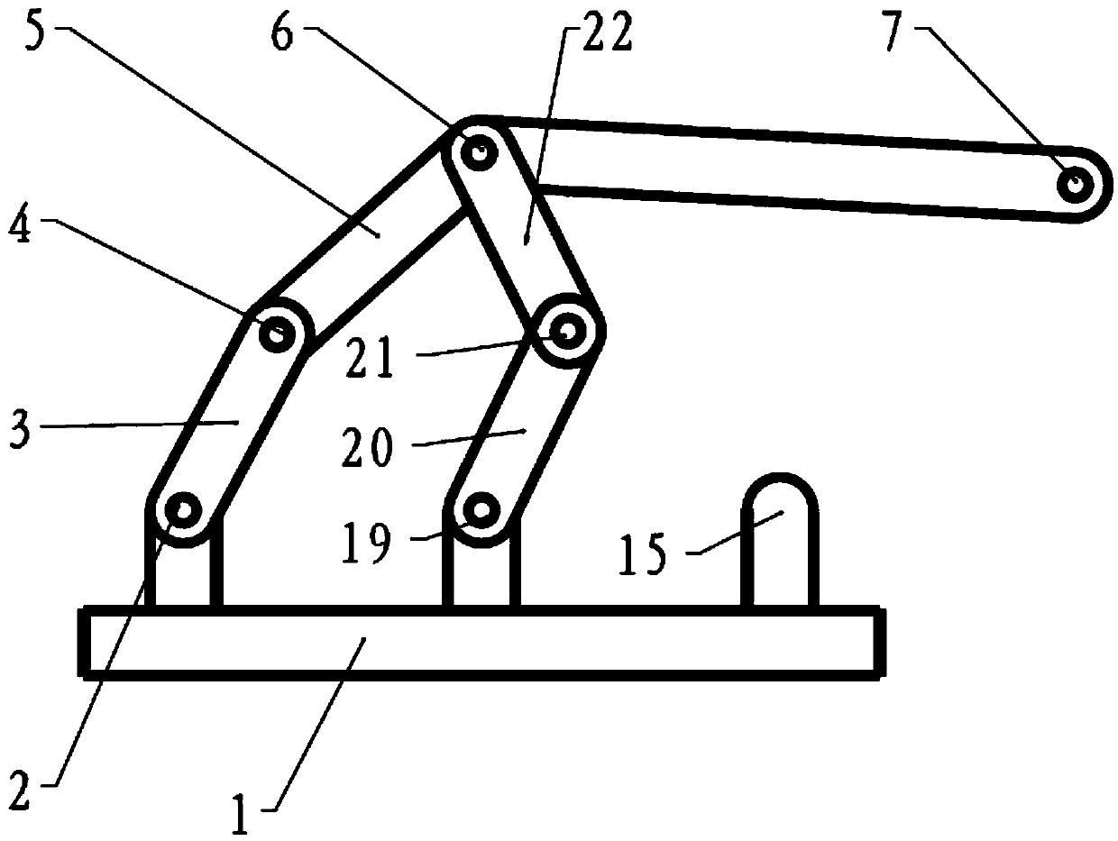 Electromagnetic braking initiative metamorphic multi-connecting-rod controllable excavation mechanism