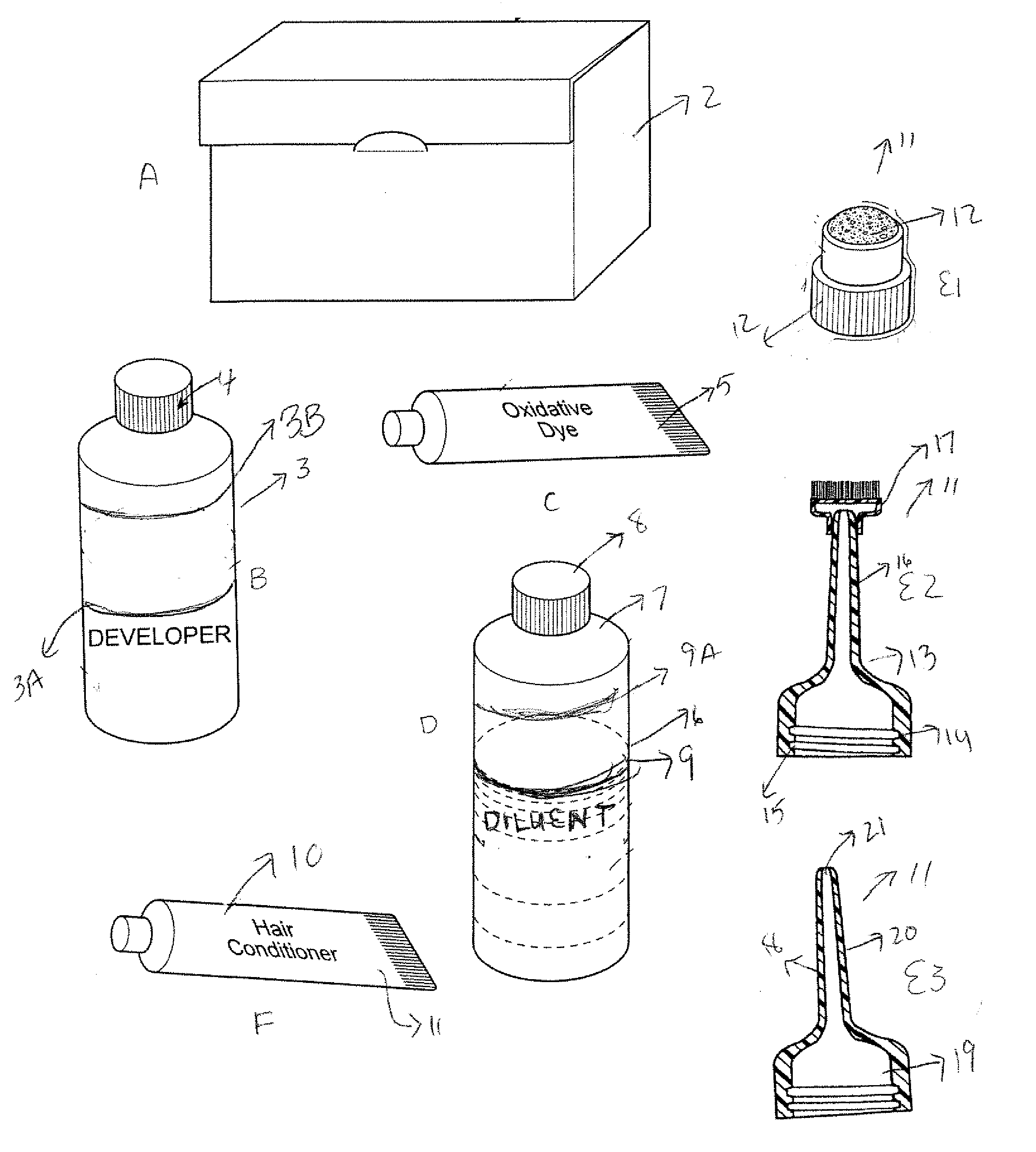 Method and Kit for Coloring Hair