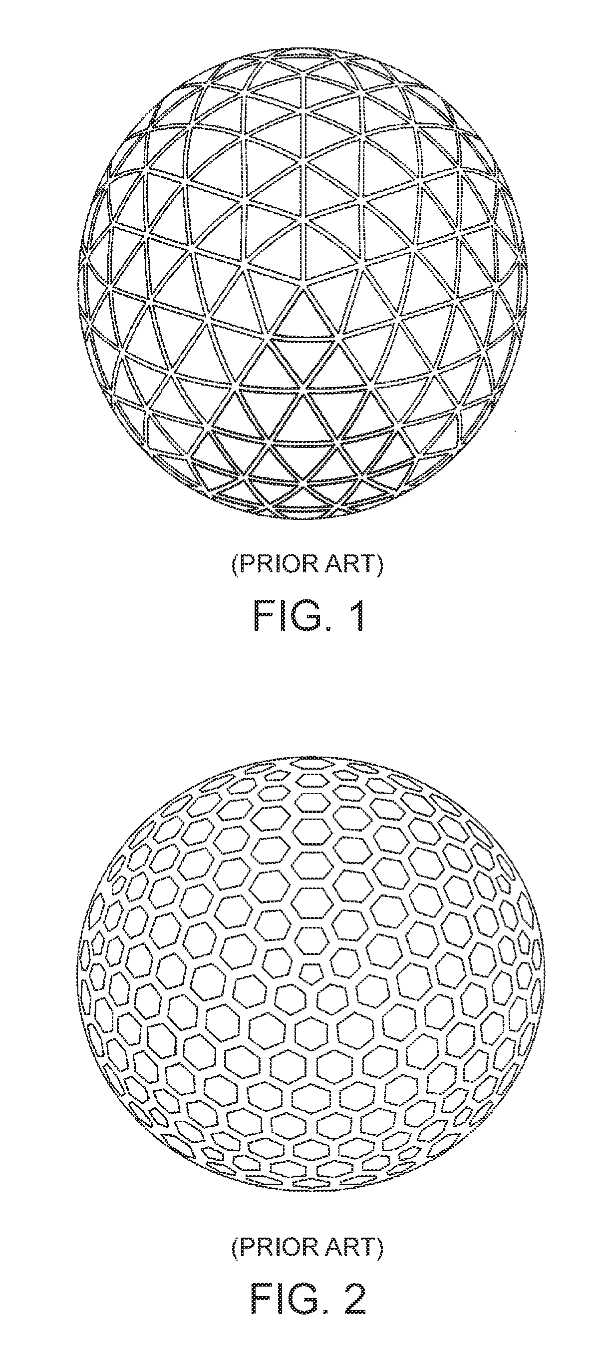 Golf ball with dimples having constant depth