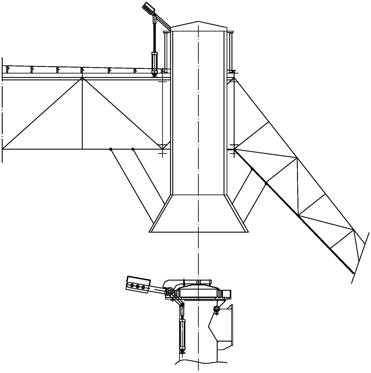 Fire guide device of coke oven ascending pipe as well as working method thereof