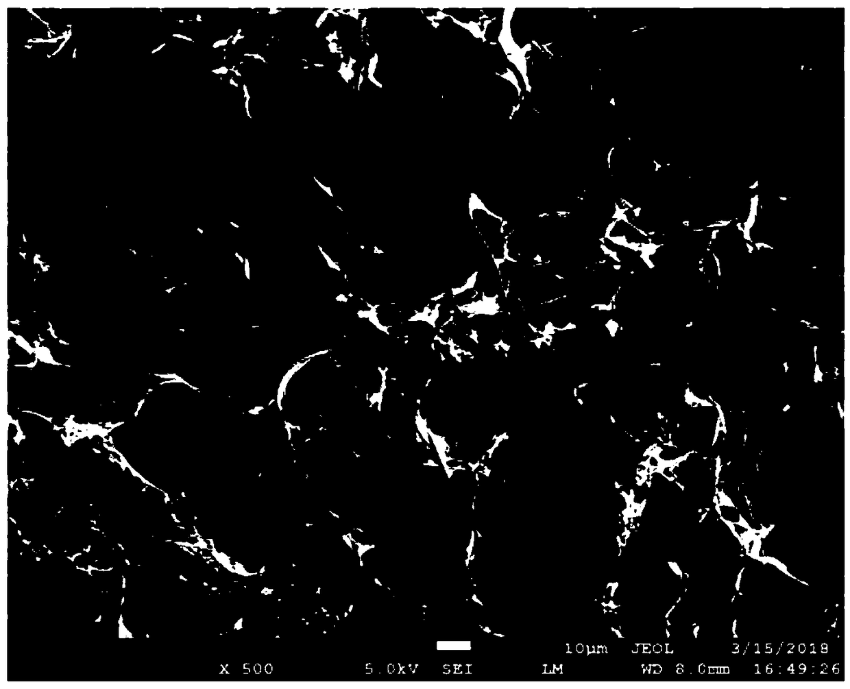 Bioactive ceramic fiber composite scaffold for bone repair and preparation method of composite scaffold