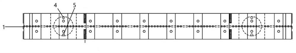 I-shaped steel socket type tramcar prefabricated track beam and tubular pile connecting structure and construction method