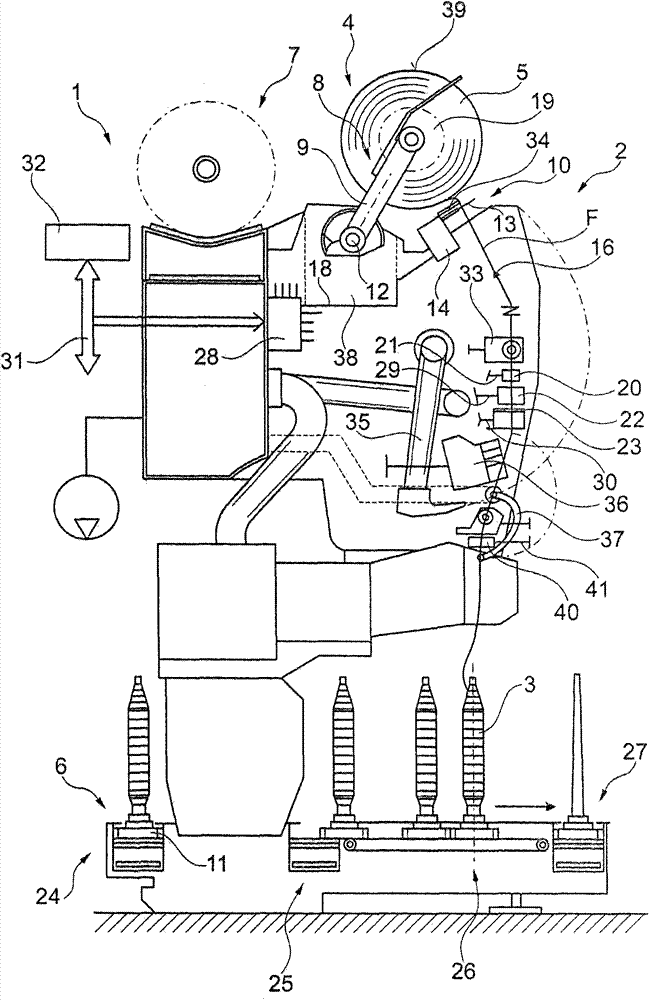 Spooling device for a workstation of a textile machine for creating cross-wound spools