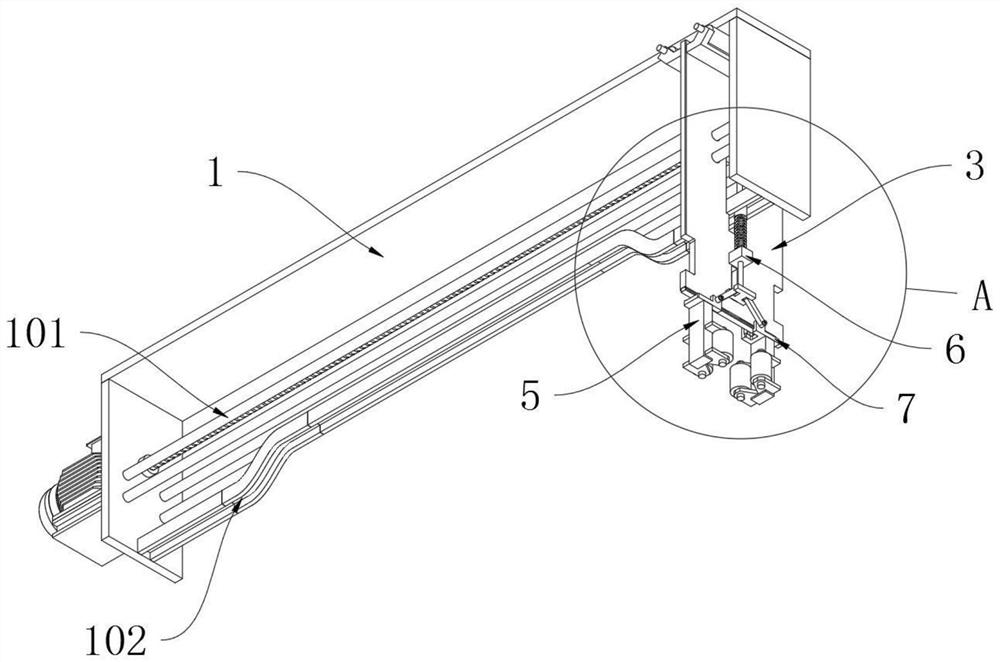 Material taking mechanism of rapid assembly equipment for capacitor machining