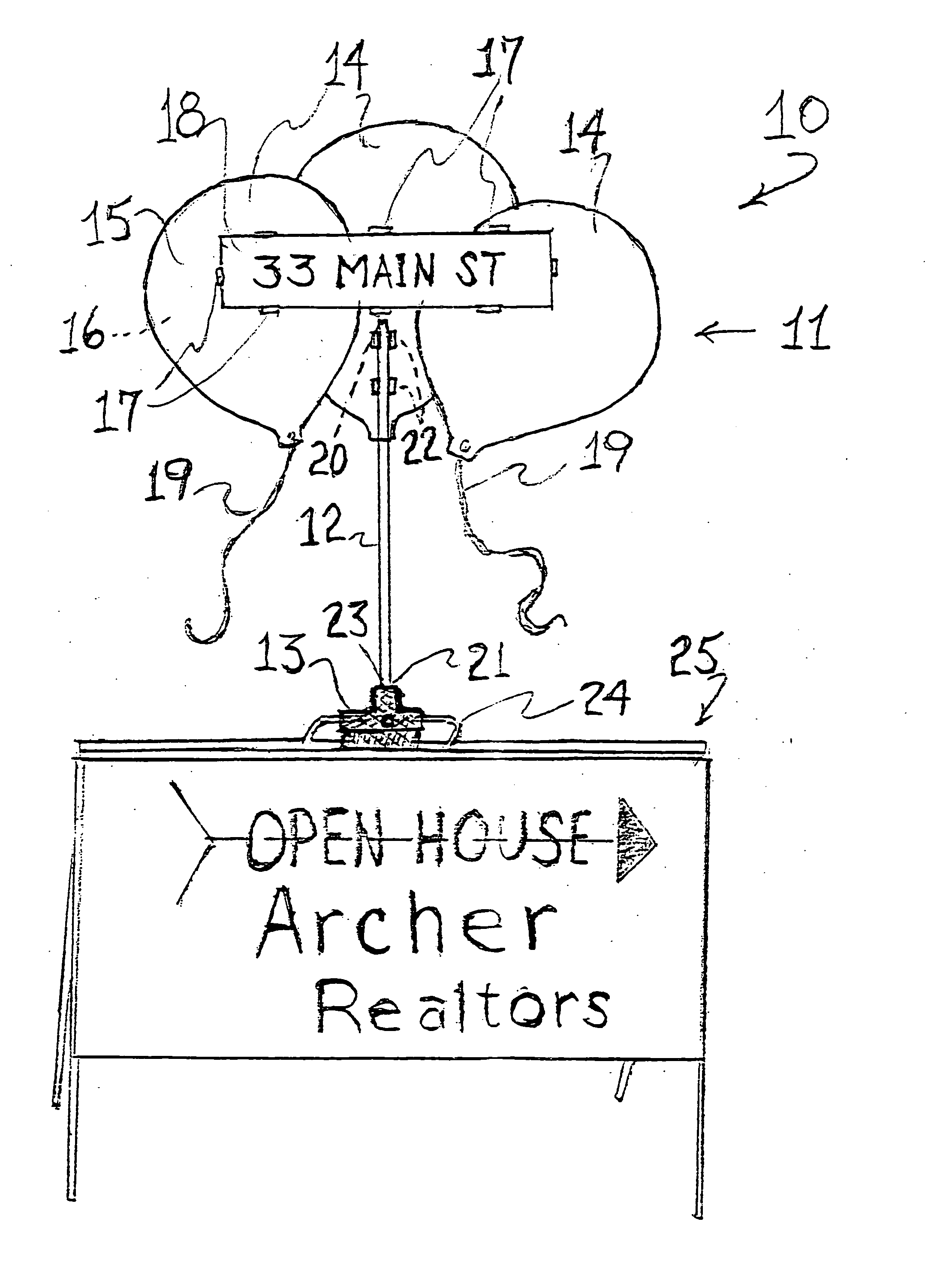 Simulated balloon display and method