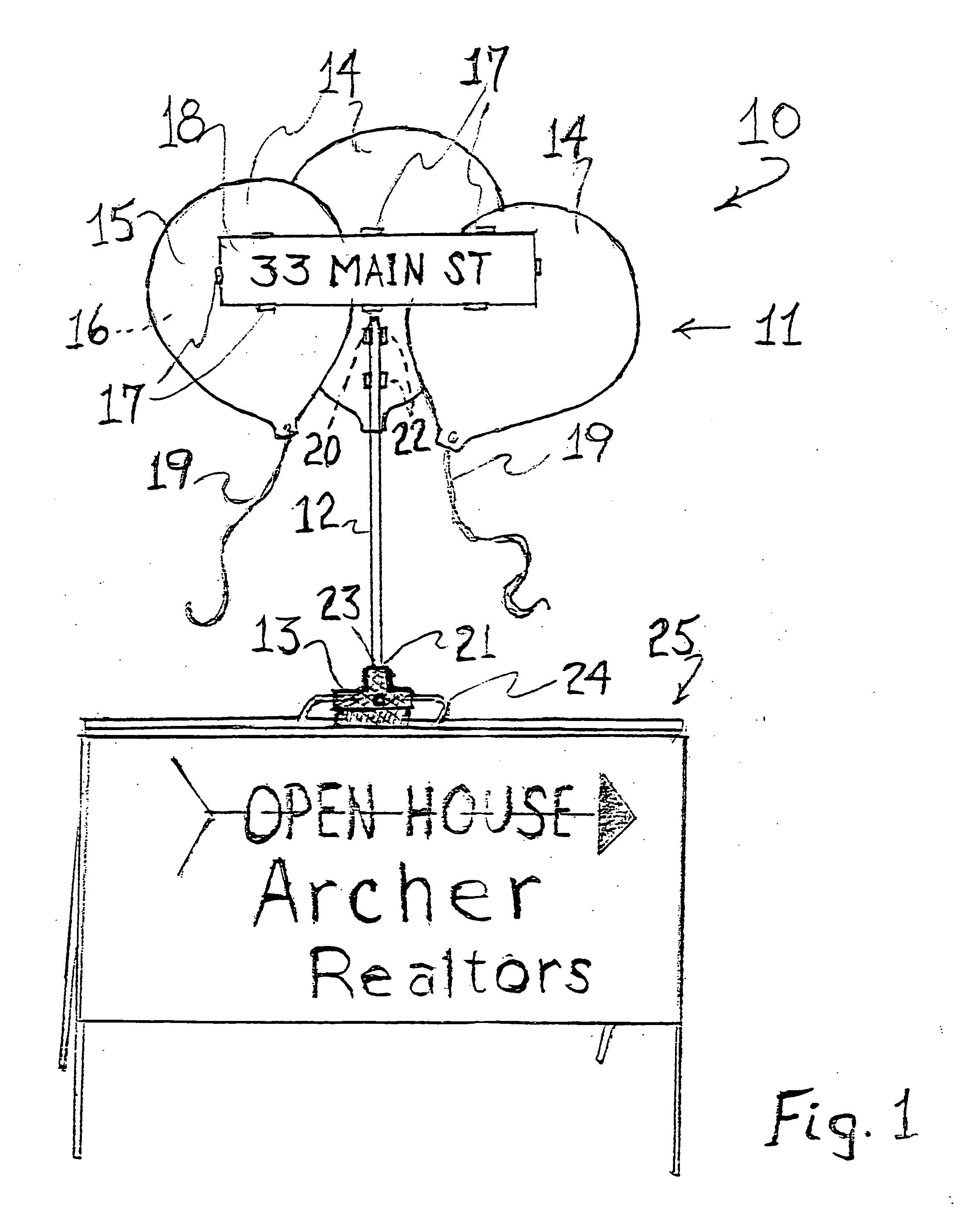 Simulated balloon display and method