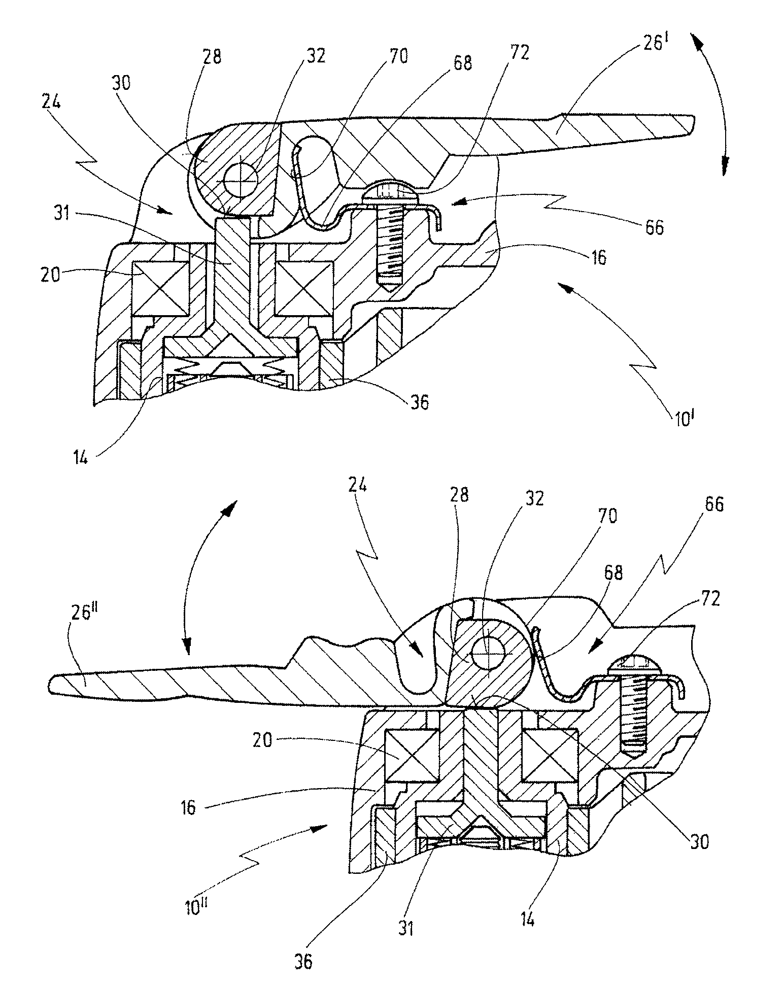 Power-driven hand tool with clamping fixture for a tool