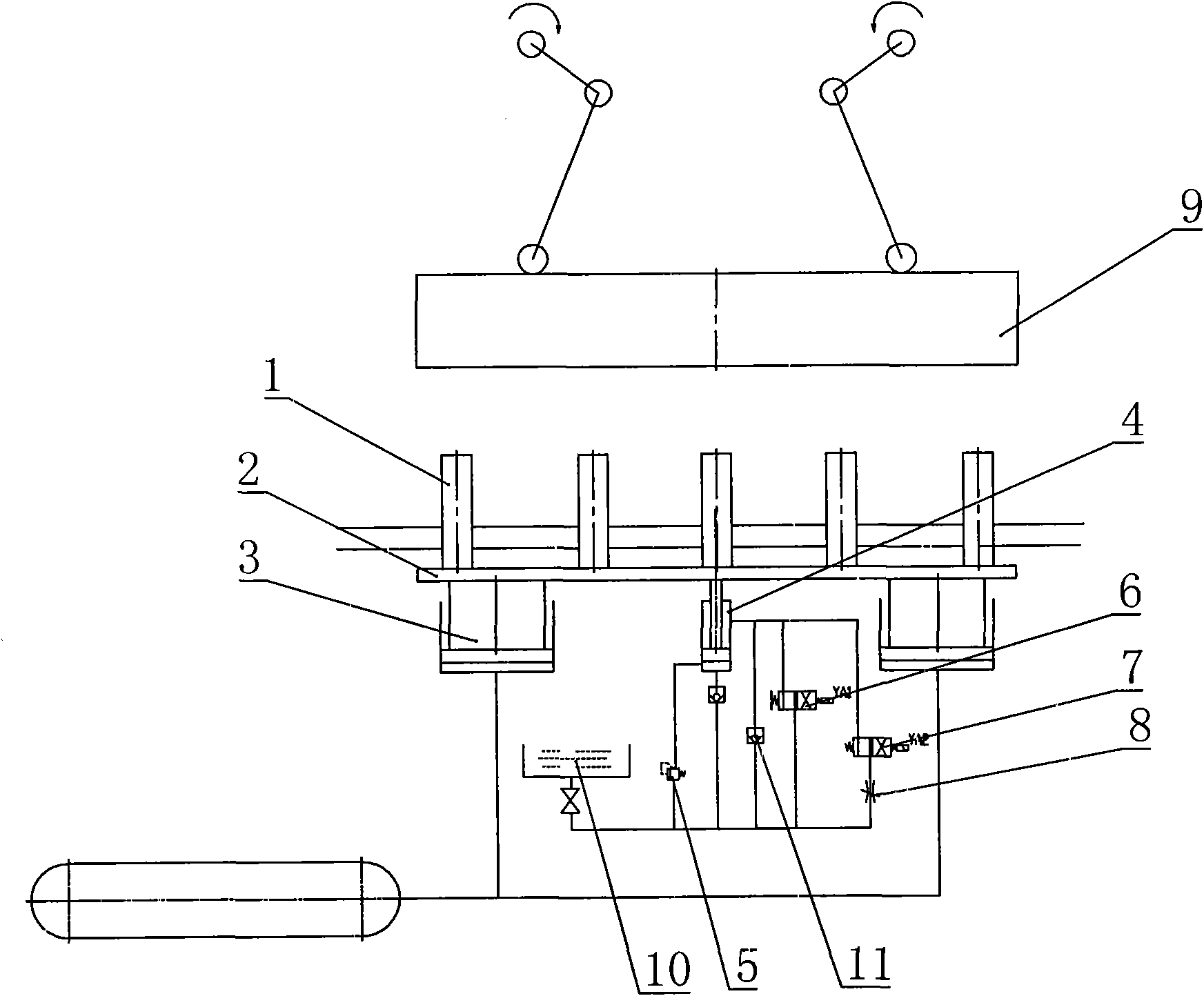 Pressure pad device of mechanical press