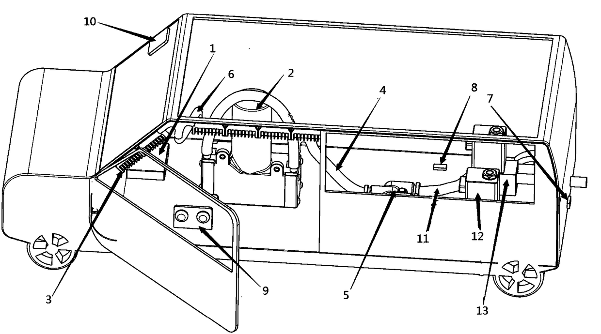 Gas curtain obstruction system used for automobile and automobile