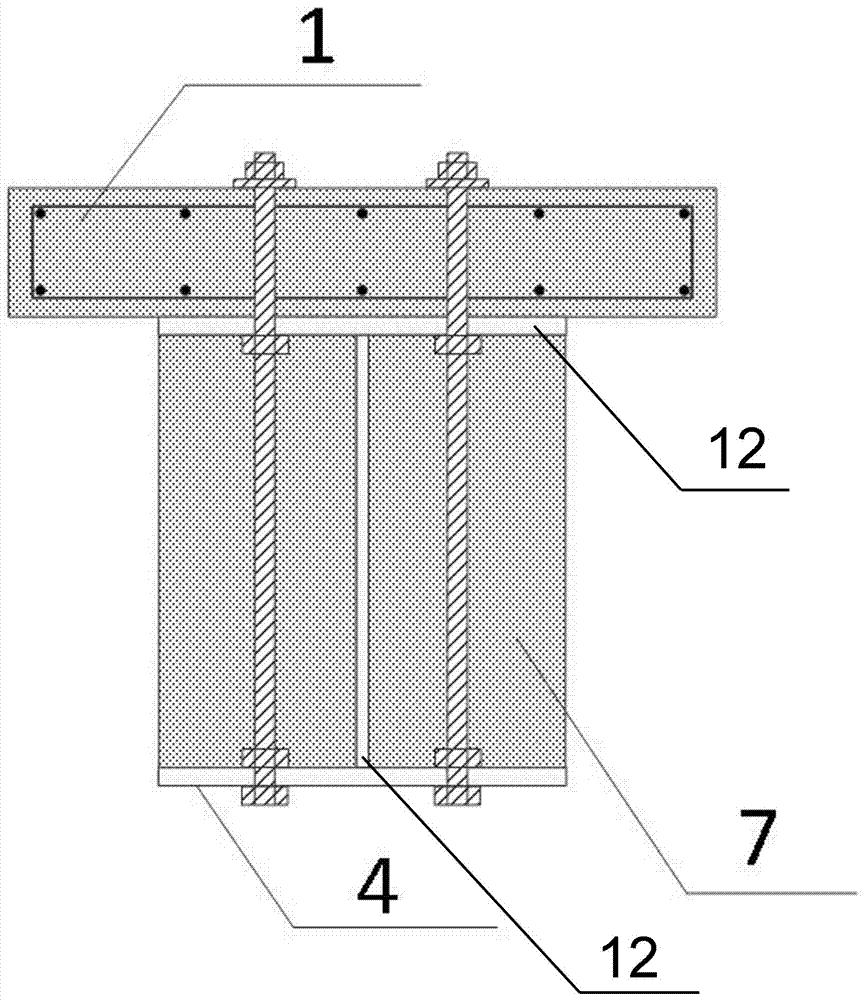 Fireproof and buckling-restrained fabricated composite beam and construction method