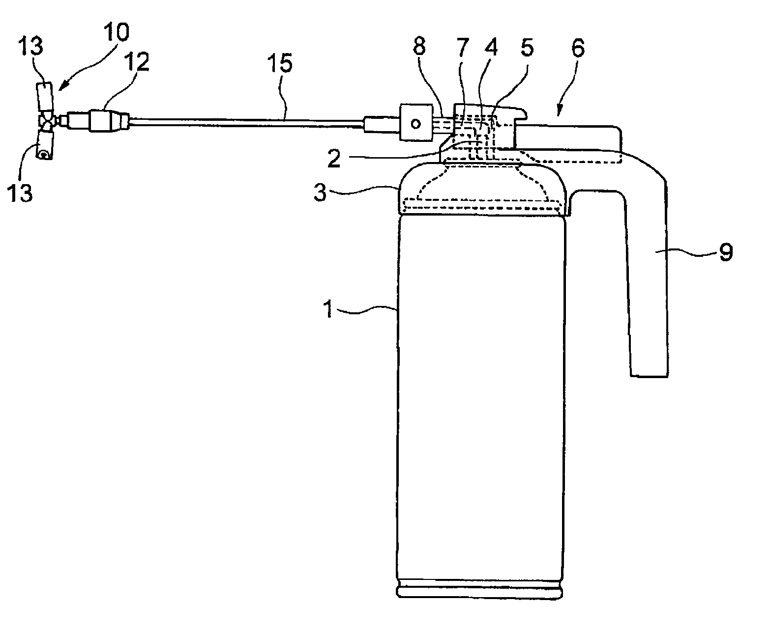 Medicine spraying device