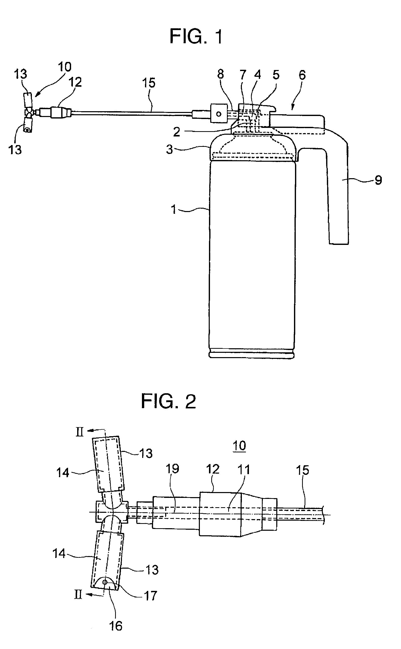 Medicine spraying device