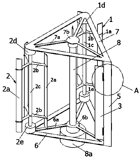 Passive rectifying device applied to double vertical axis fans