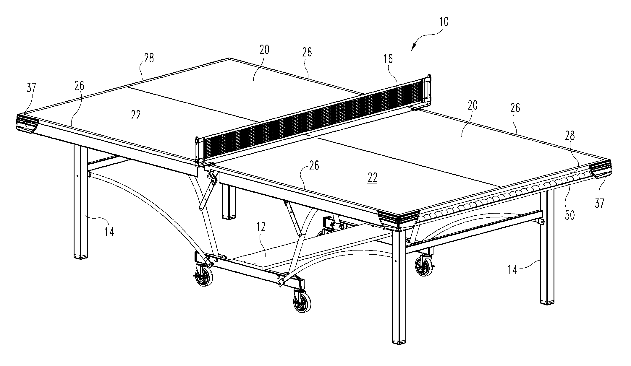 Table tennis ball storage apron