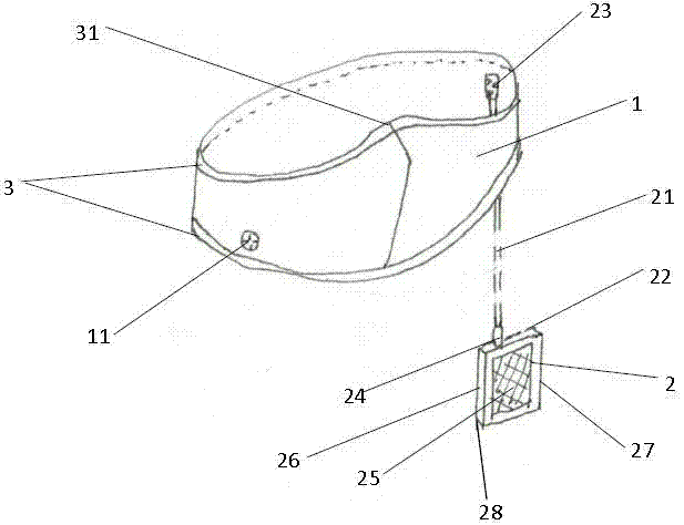 Active breathing-type mask