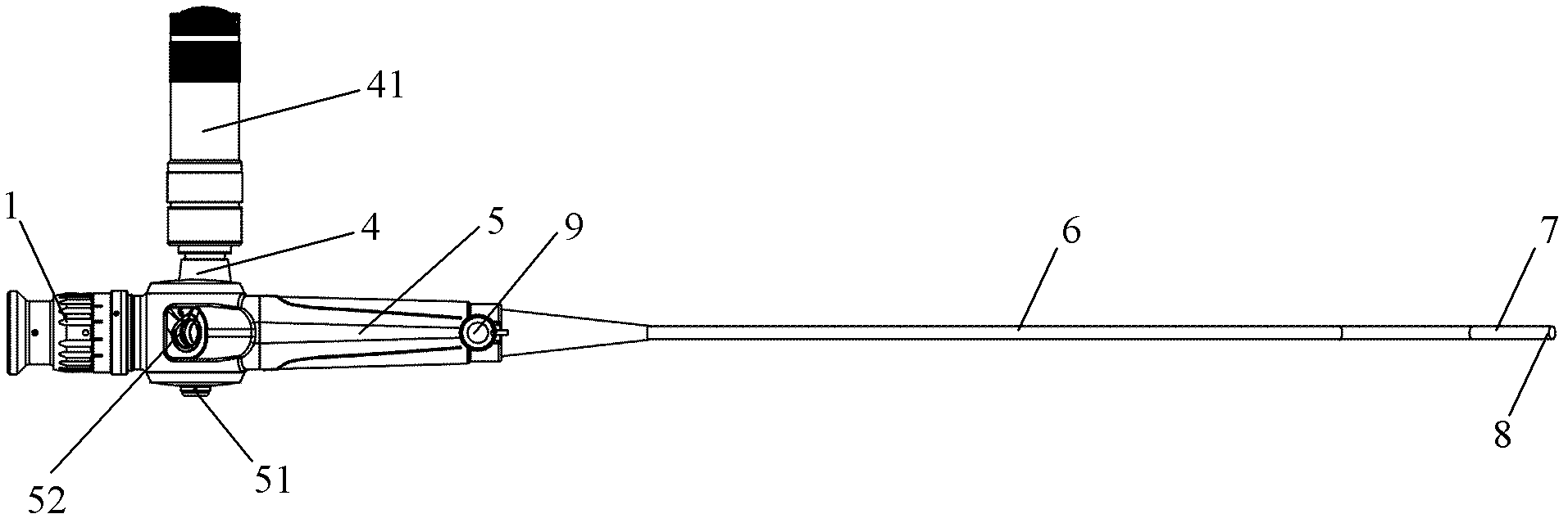 Hard intubation endoscope with adjustable front-end angle