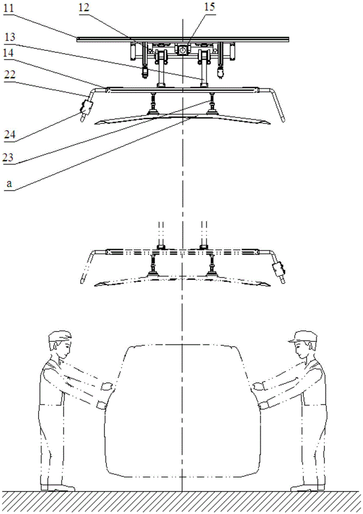 Glass conveying and mounting device