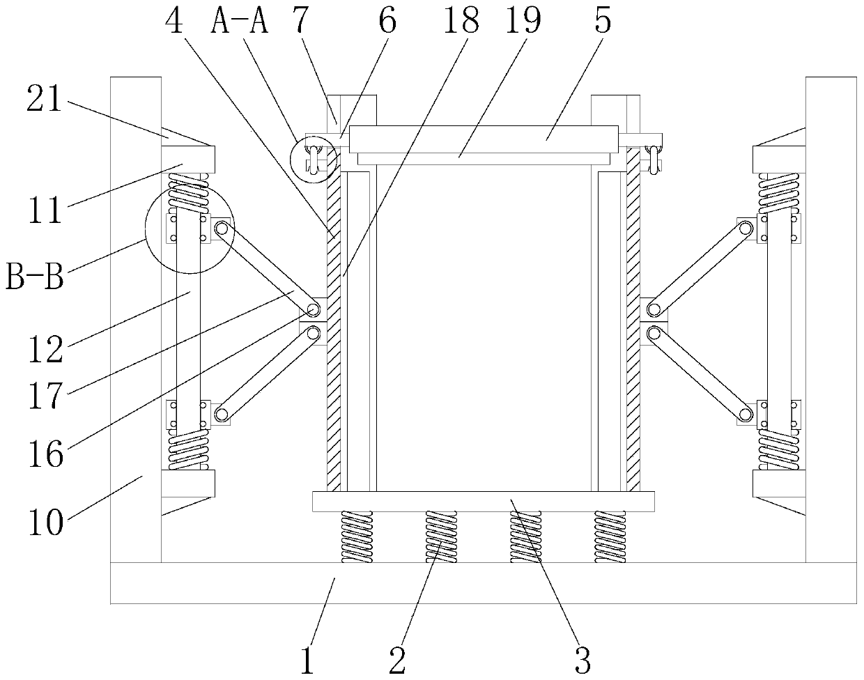 Device for fixedly mounting lithium battery of new energy electric motorcar