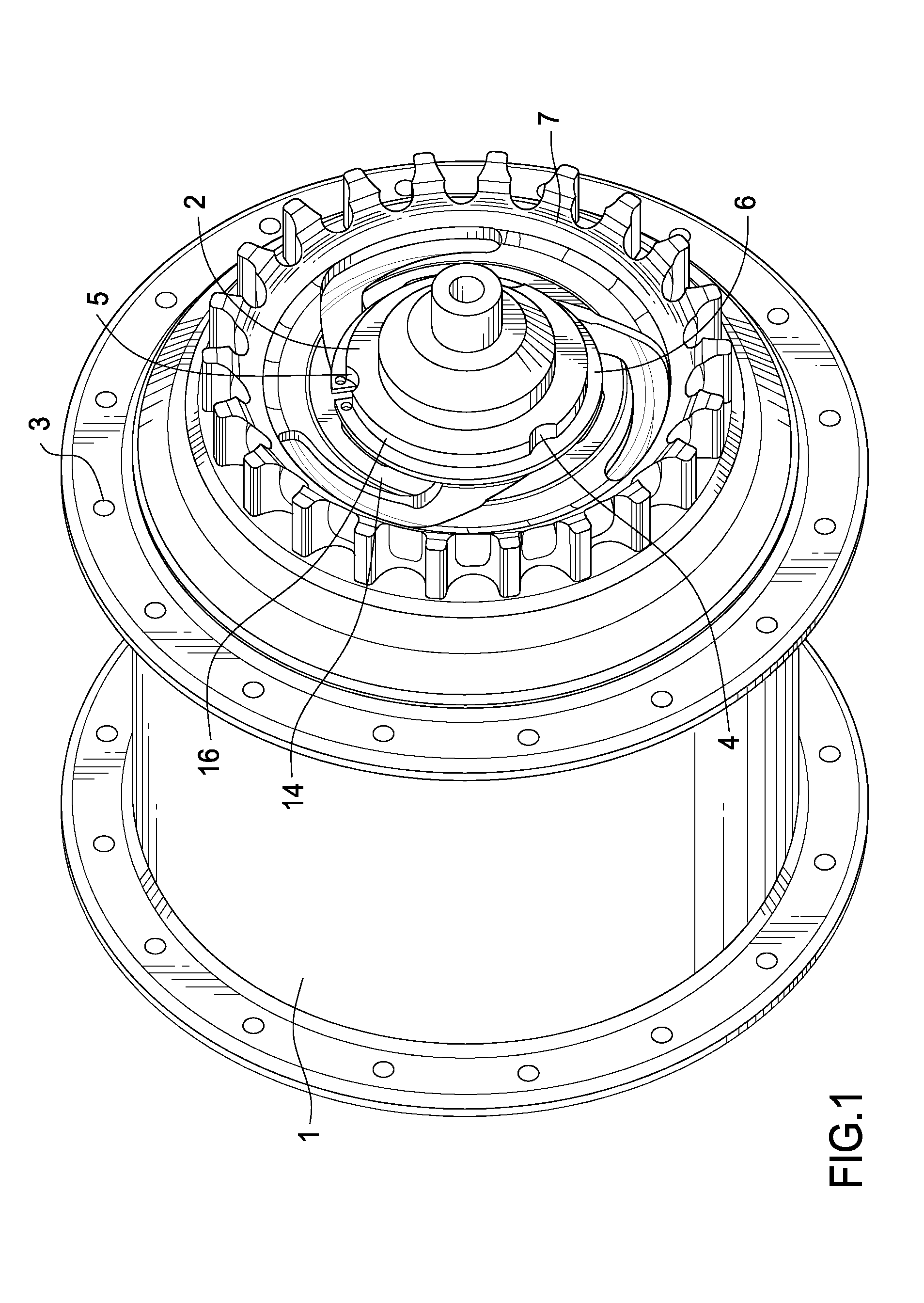 Toothed sprocket with elastic centering element