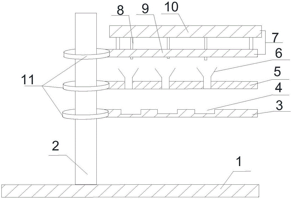 Combined type cake mold with anti-bubble function