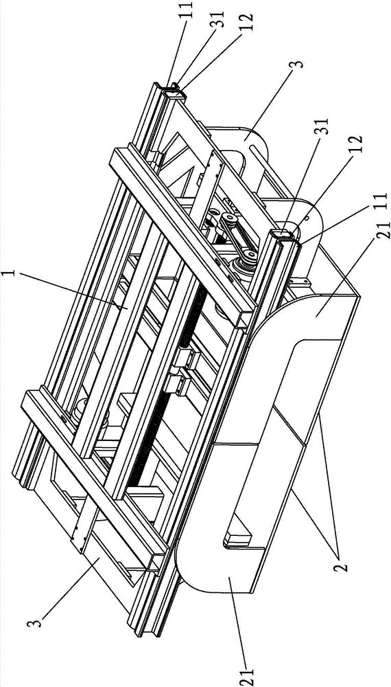 Stacking mechanical arm with brick support plates