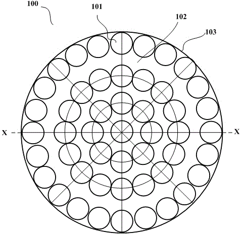 Flexible array eddy-current probe for detecting conductive structure defects and detection method