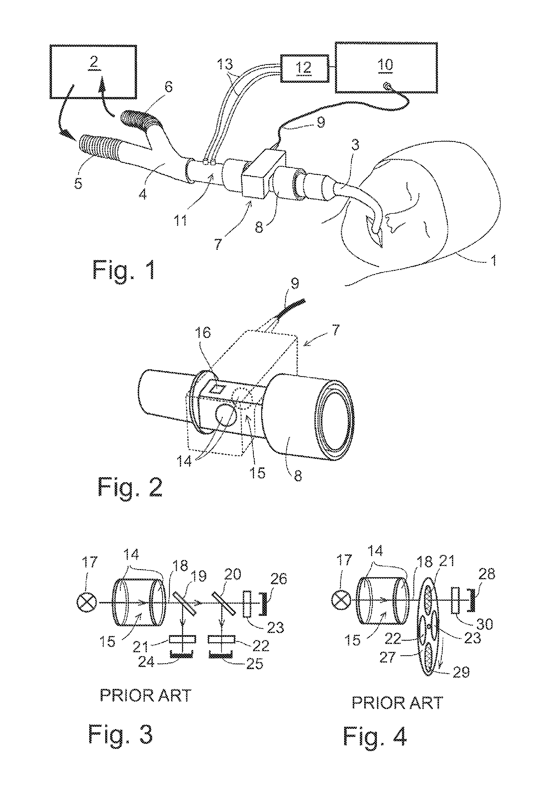 Gas analyzer for measuring at least two components of a gas